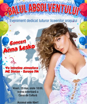 Anna Lesko va concerta la Mangalia pentru absolvenții de liceu